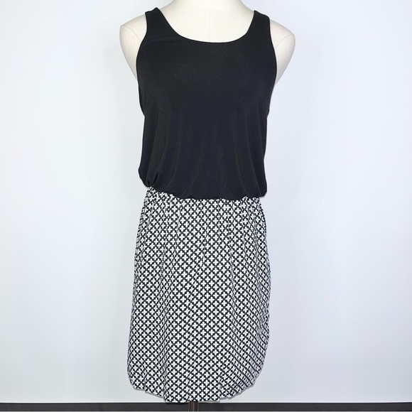 Victoria's Secret Dresses & Skirts - VICTORIA’S SECRET Black Floral Knit Racer Tank Fit & Flare Mini Dress Small